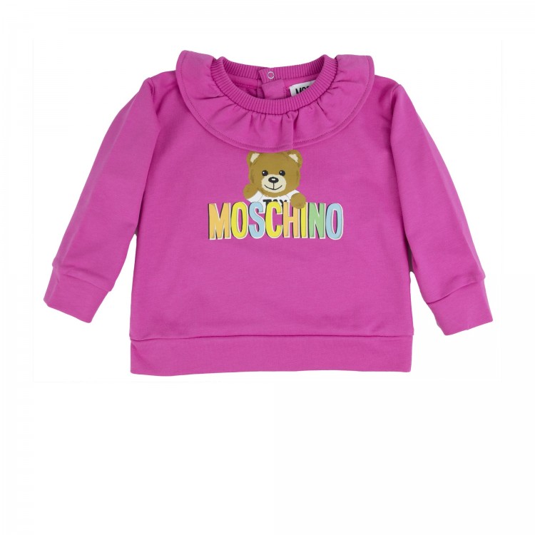 MOSCHINO Felpa viola ciclamino neonata