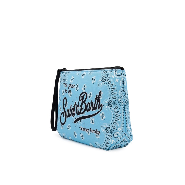 SAINT BARTH Pochette celeste bandana bambini