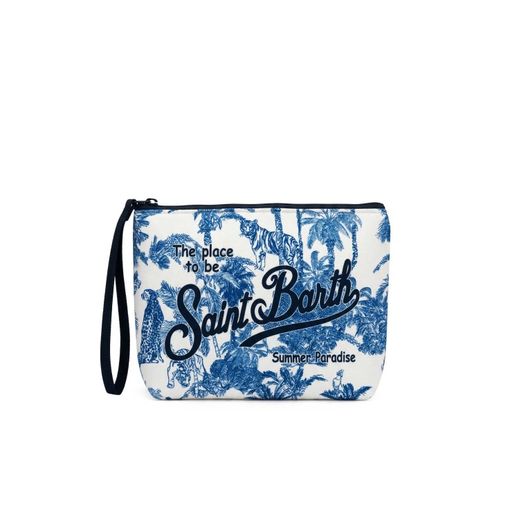 SAINT BARTH Pochette blu navy jungle oceania bambini