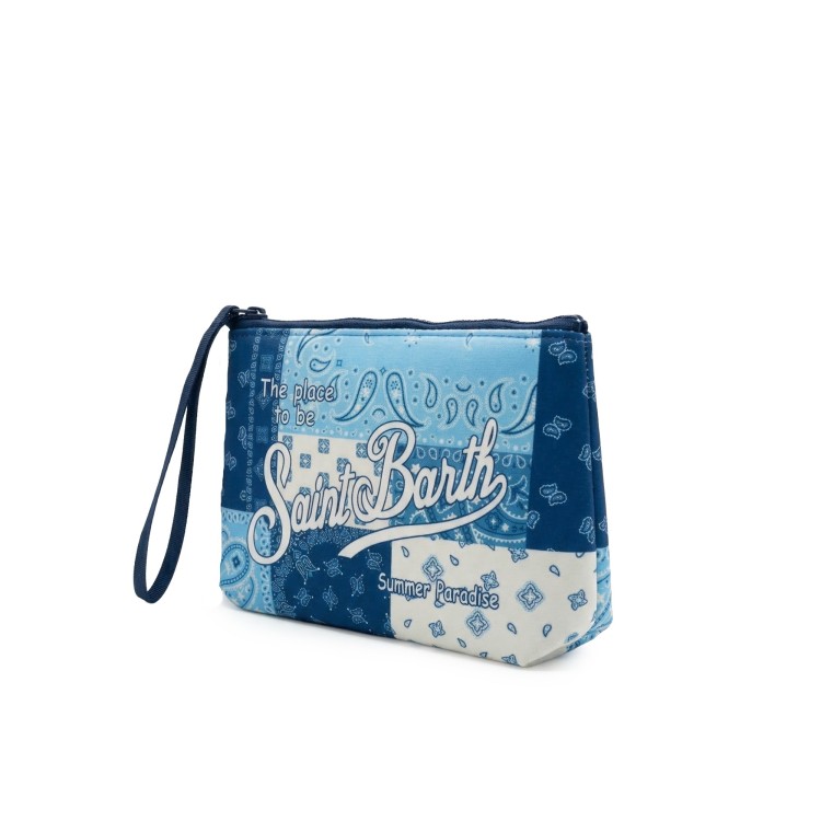 SAINT BARTH Pochette blu navy patchwork bambini