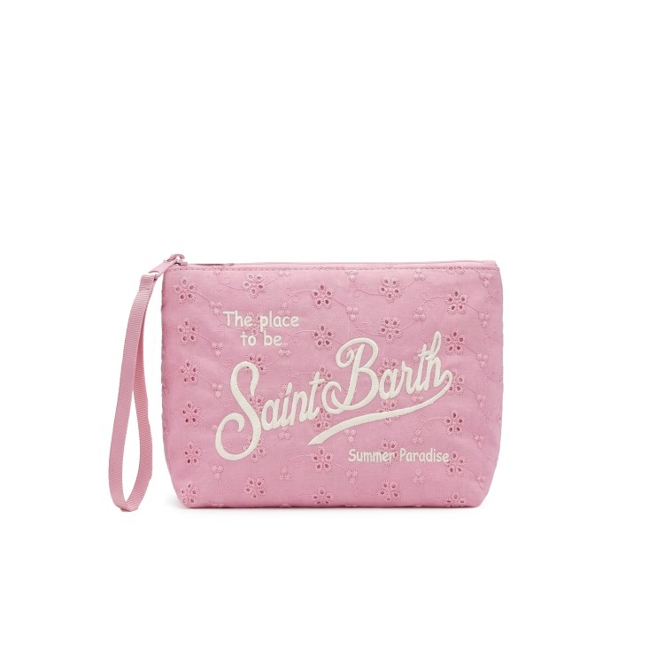 SAINT BARTH Pochette rosa sangallo bambina