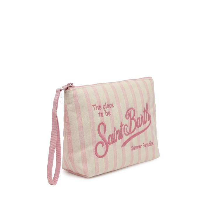 SAINT BARTH Pochette rosa a righe bambina