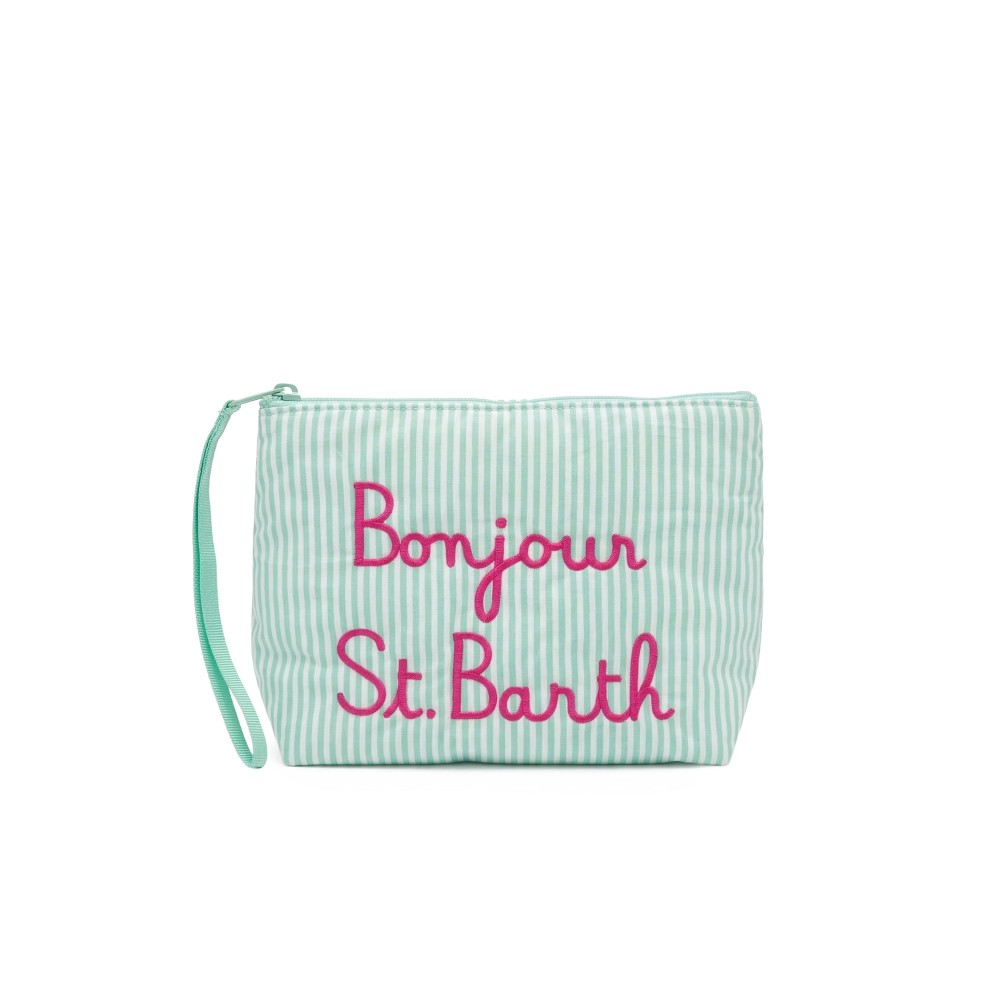 SAINT BARTH Pochette verde...
