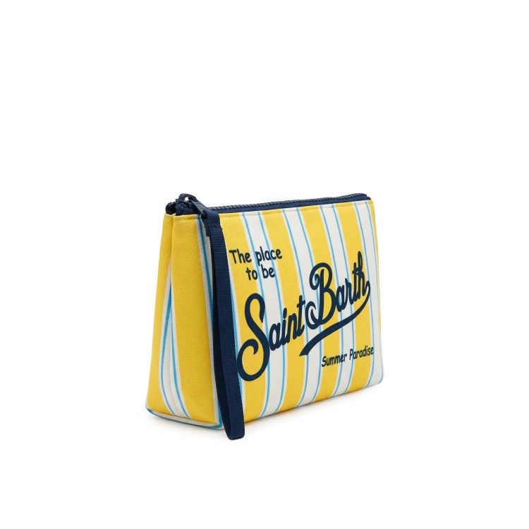 SAINT BARTH Pochette gialla Big Stripes bambini