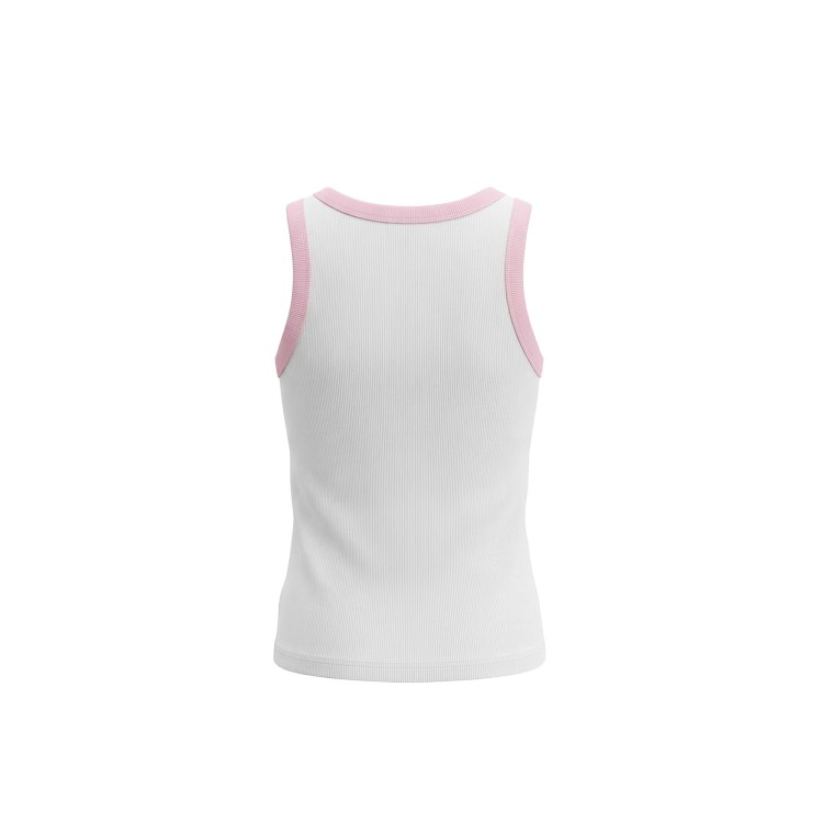 SAINT BARTH Canotta bianca con ricamo bambina