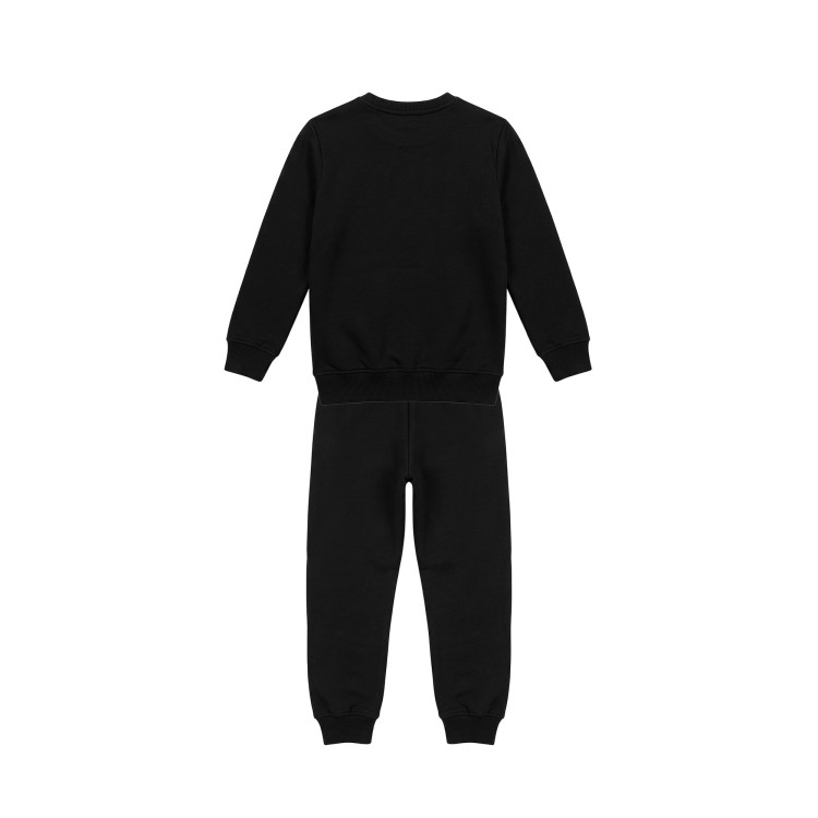 JOHN RICHMOND Tuta nera in felpa con logo bambino