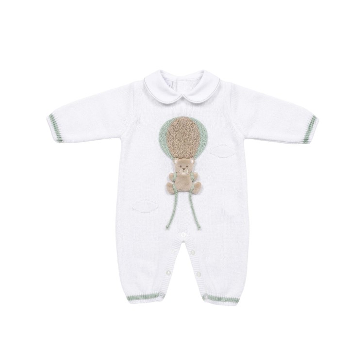 MARLU' Tutina bianca con mongolfiera neonati