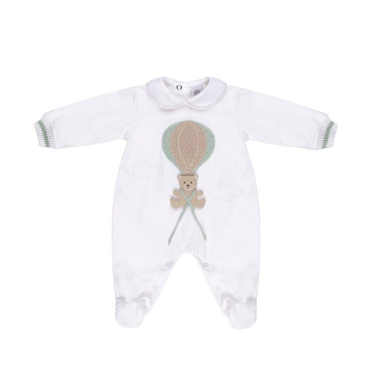 MARLU' Tutina bianca con mongolfiera neonati