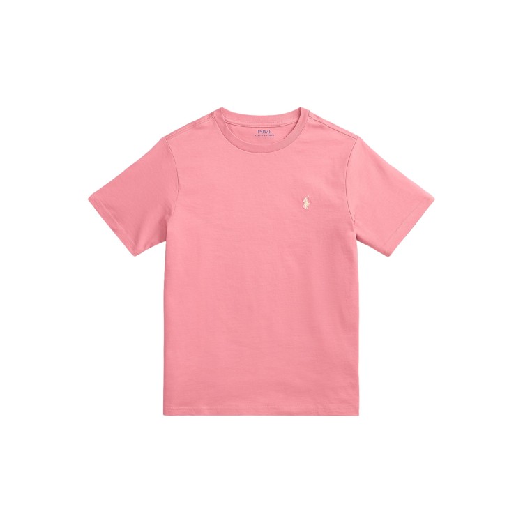 RALPH LAUREN T-shirt rosa Pony crema bambina