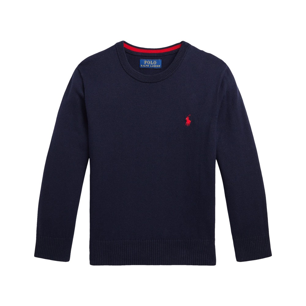 RALPH LAUREN Maglia blu a...