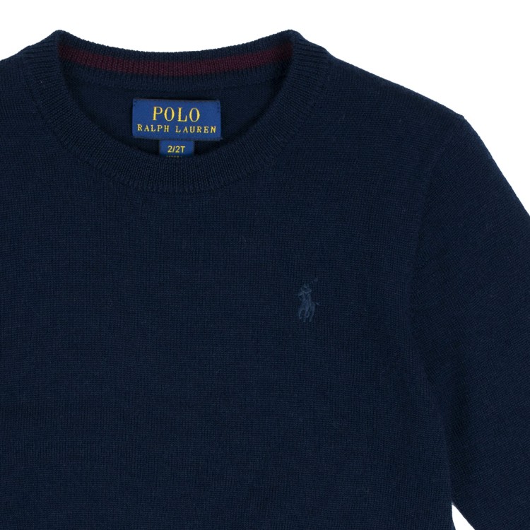 RALPH LAUREN Maglia  girocollo blu bambino