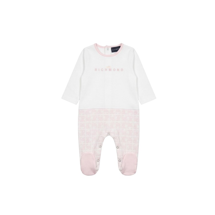 JOHN RICHMOND Set bianco e rosa logato neonata