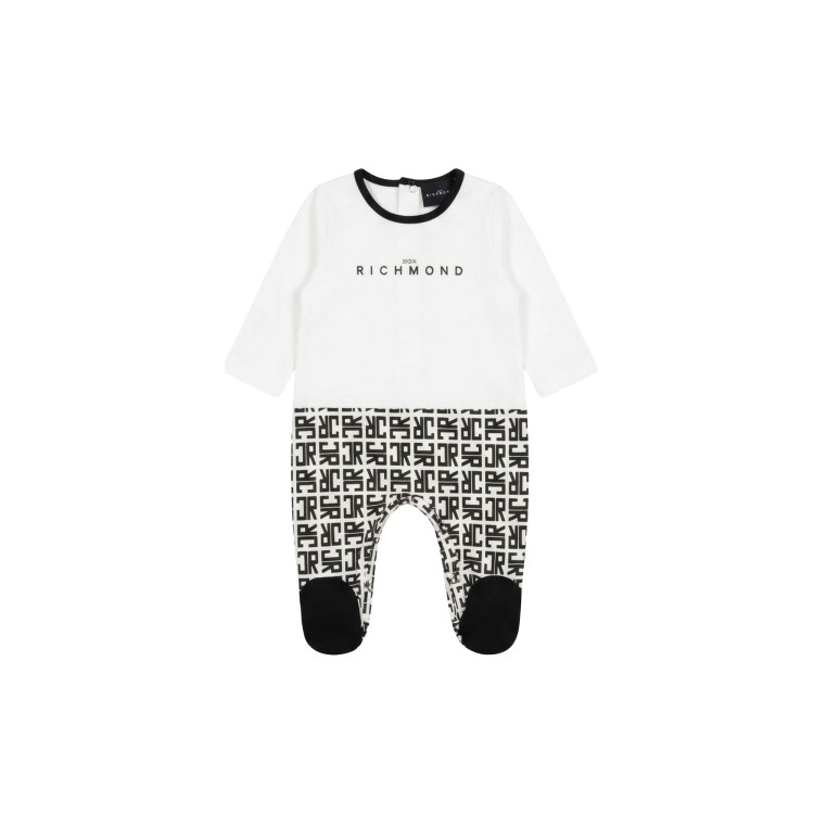 JOHN RICHMOND Set bianco e nero logato neonato