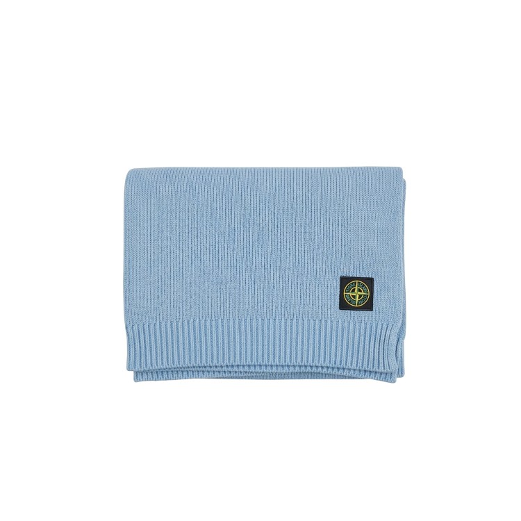 STONE ISLAND Set celeste in felpa neonato