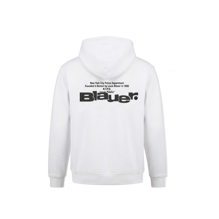 BLAUER Felpa bianca con cappuccio bambino