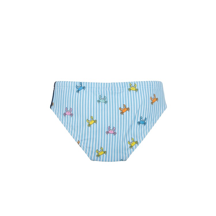 SAINT BARTH Slip mare celeste con granchietti bambino