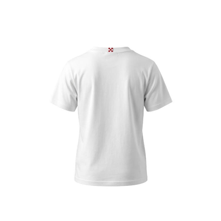 SAINT BARTH T-shirt bianca con ricamo navy bambino