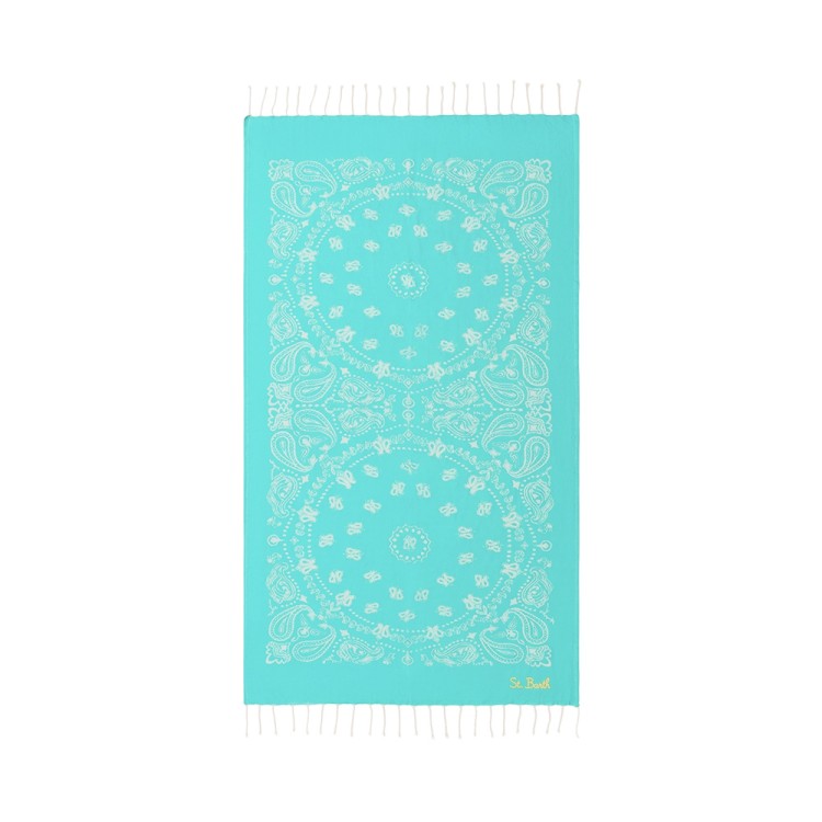 SAINT BARTH Telo mare turchese bandana bambini