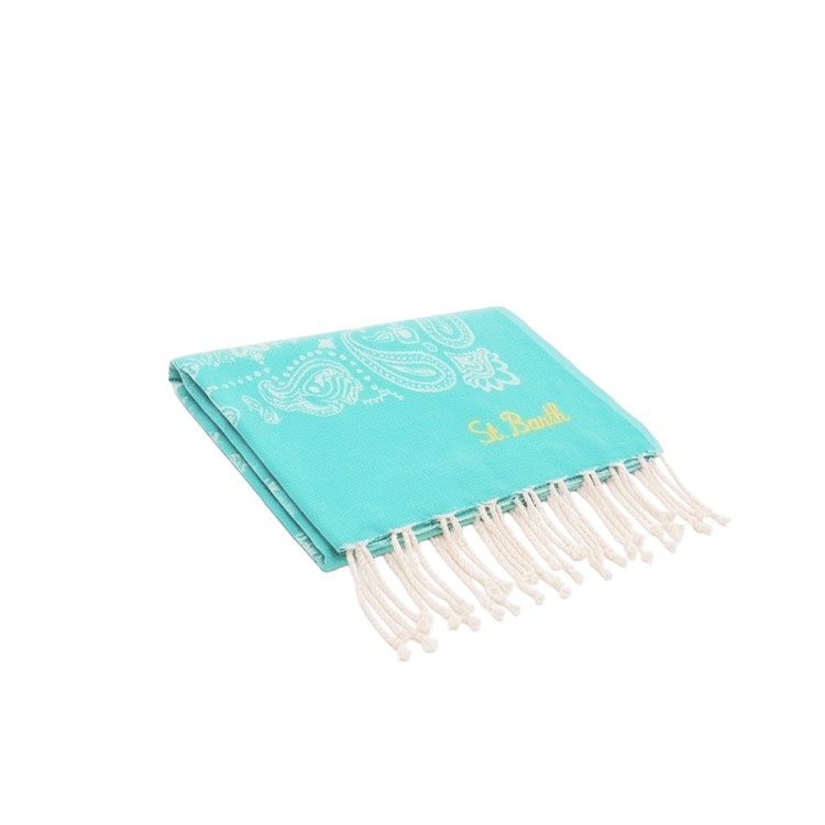 SAINT BARTH Telo mare turchese bandana bambini
