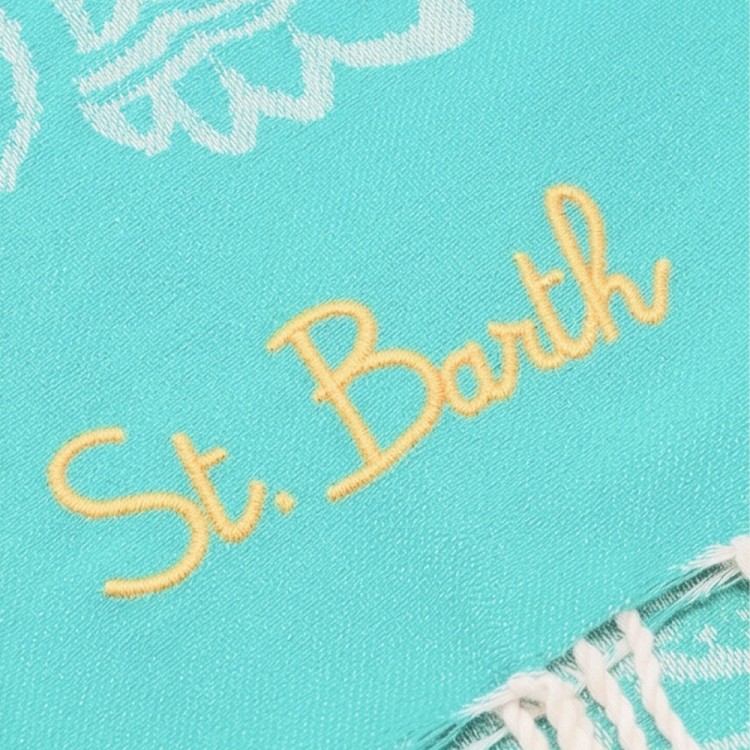 SAINT BARTH Telo mare turchese bandana bambini