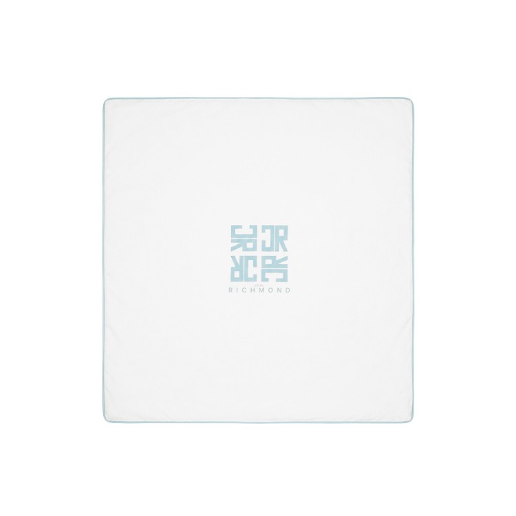 JOHN RICHMOND Copertina bianca e celeste con logo neonato