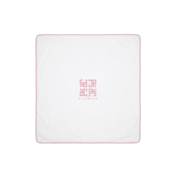 JOHN RICHMOND Copertina bianca e rosa con logo neonata