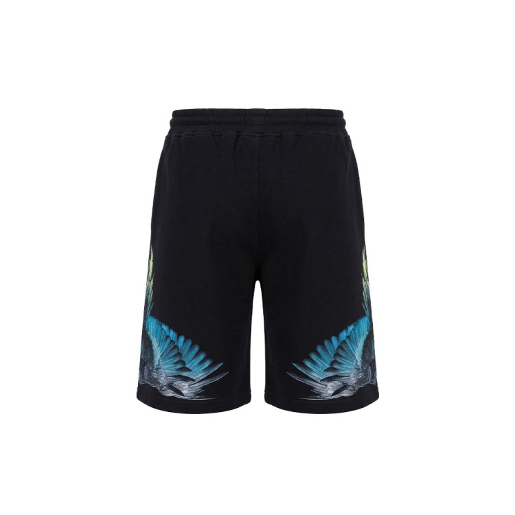 COUNTY OF MILAN Bermuda neri con stampa multicolor bambino