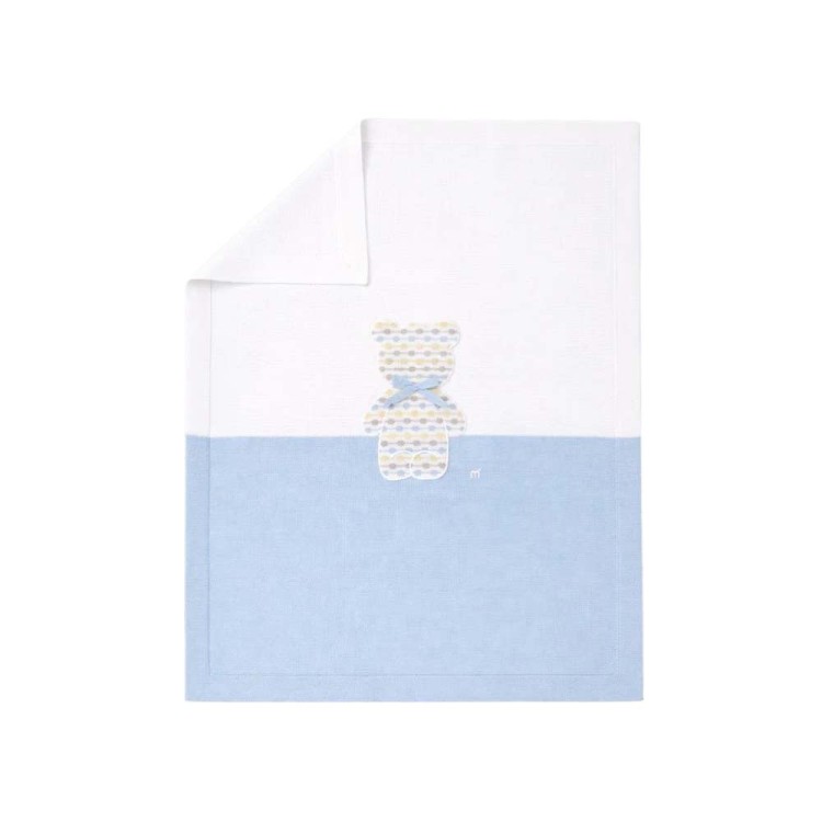 MARLU' Copertina bianca e celeste orsetto neonato