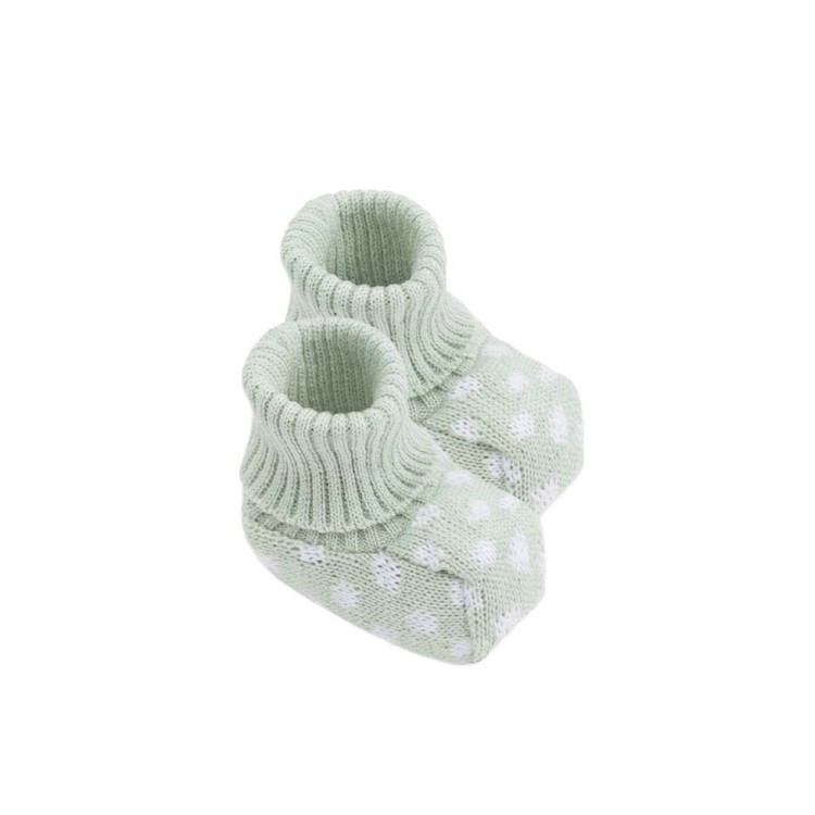 MARLU' Scarpine salvia e bianche pois neonato