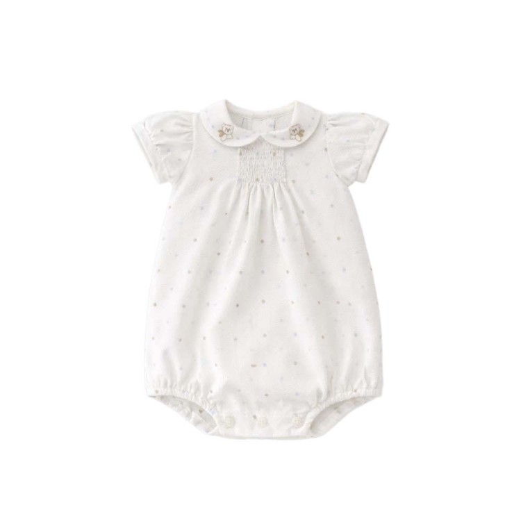 MARLU' Pagliaccetto bianco e sabbia neonato