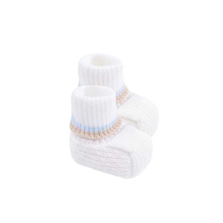 MARLU' Scarpine bianche e sabbia neonato