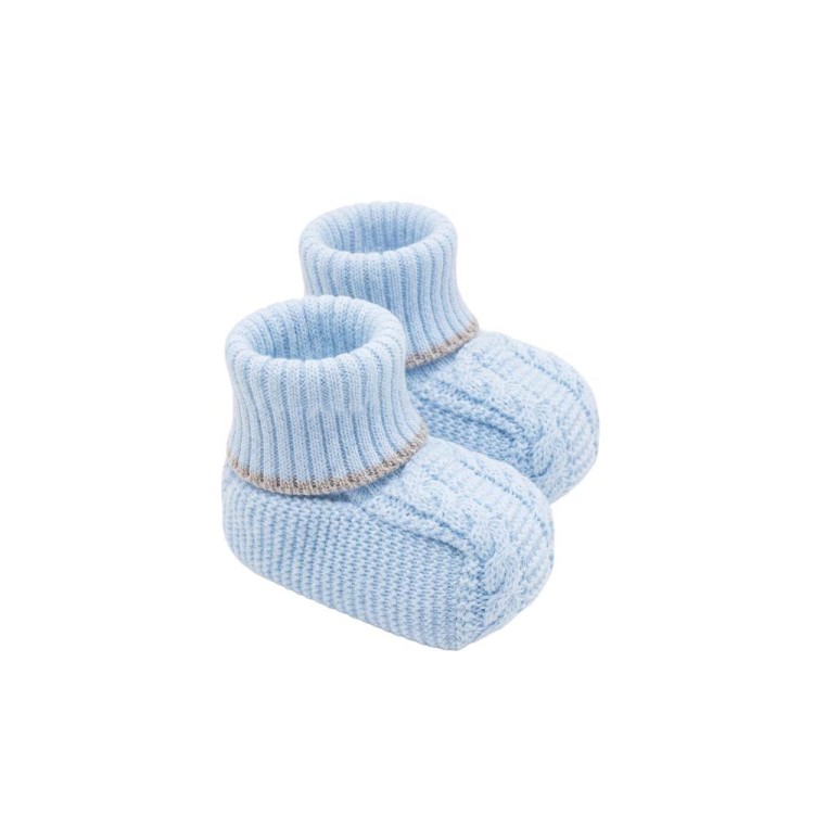 MARLU' Scarpine celesti e beige neonato