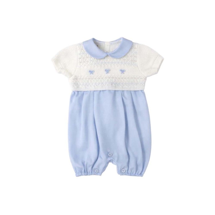 MARLU' Pagliaccetto bianco e celeste neonato