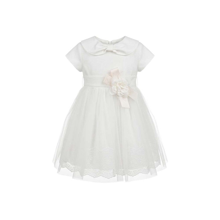 MARLU' Abitino bianco con applicazione neonata