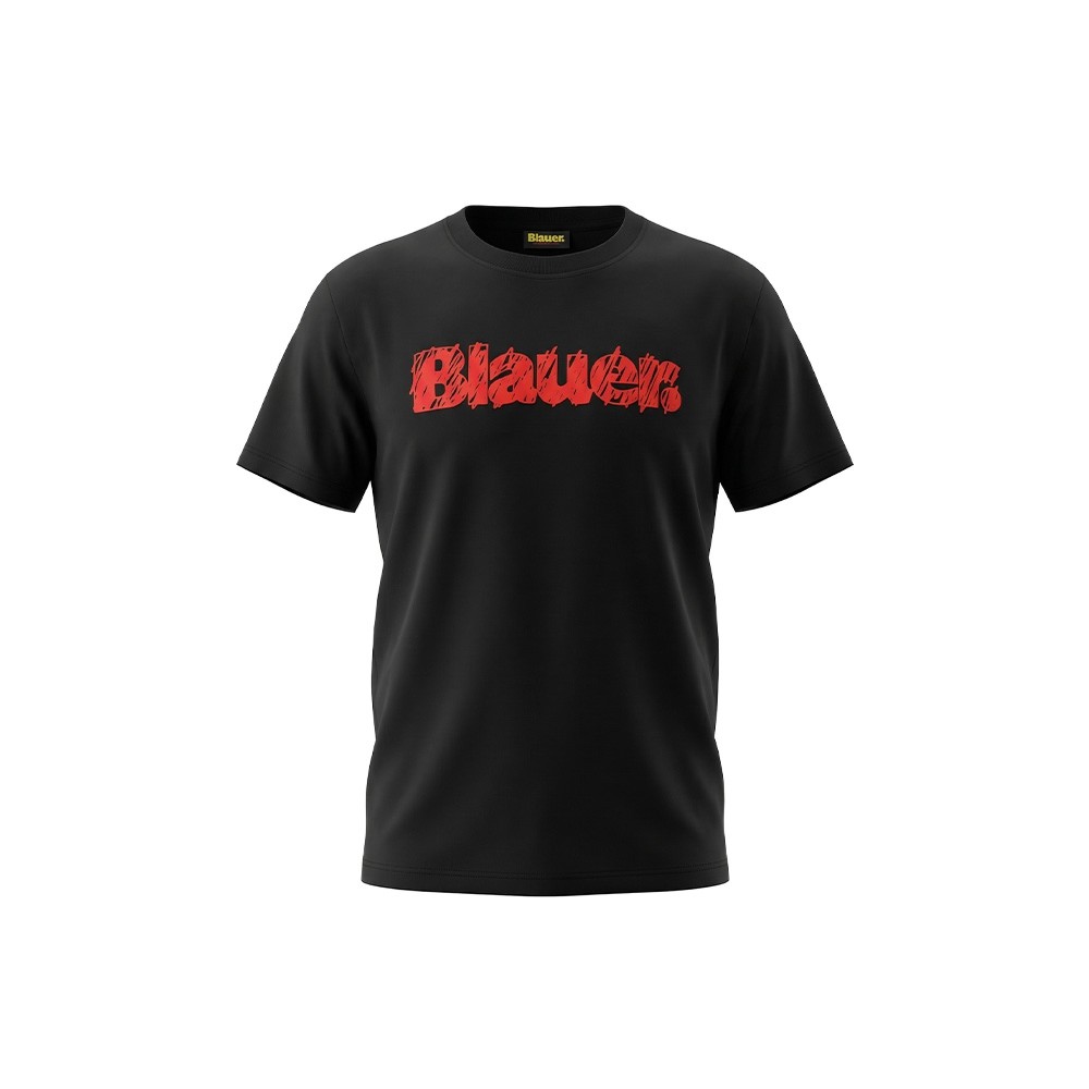 BLAUER T-shirt nera con...