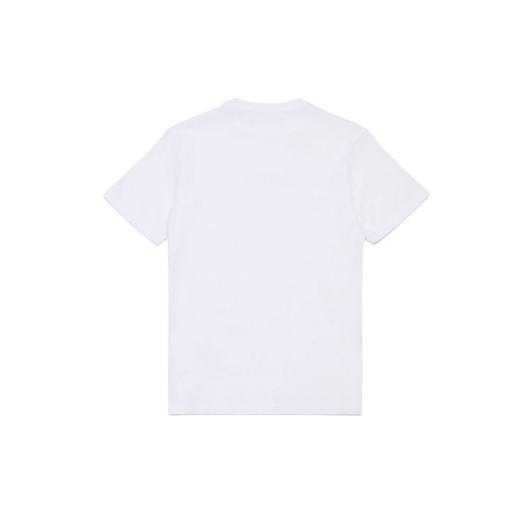 DSQUARED T-shirt bianca con logo nero bambino