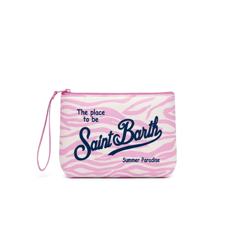 SAINT BARTH Pochette rosa zebrata bambina