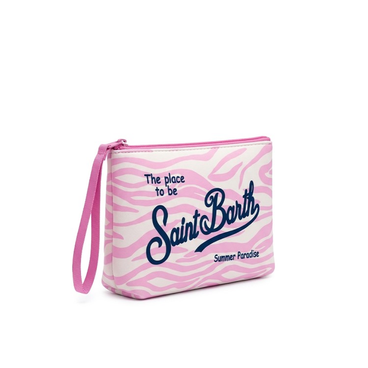 SAINT BARTH Pochette rosa zebrata bambina