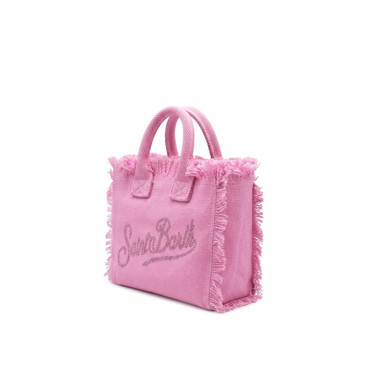 SAINT BARTH Borsa Vanity mini rosa logo strass bambina