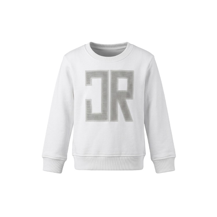 JOHN RICHMOND Tuta bianca e nera in felpa con logo bambino