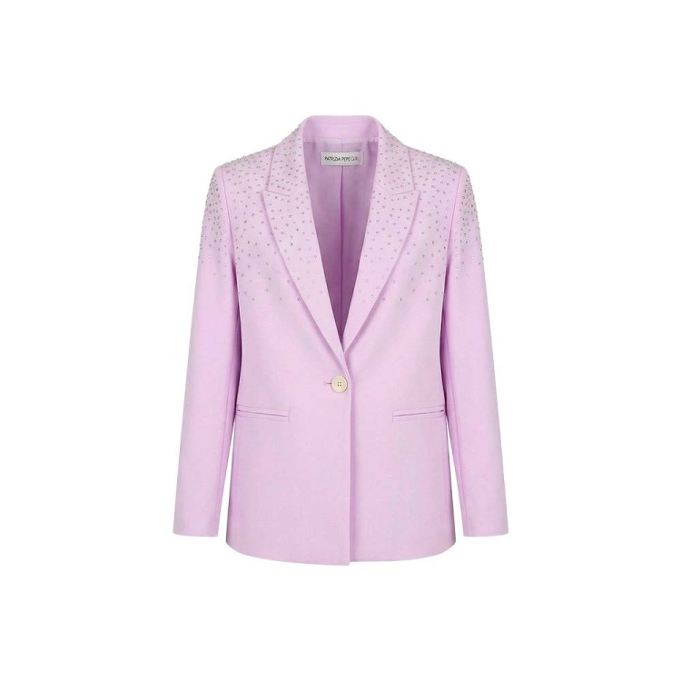PATRIZIA PEPE Blazer lilla con strass bambina
