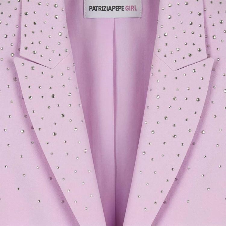 PATRIZIA PEPE Blazer lilla con strass bambina