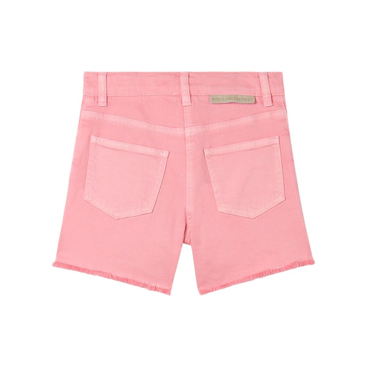 STELLA McCARTNEY Shorts rosa con ricamo fiori bambina