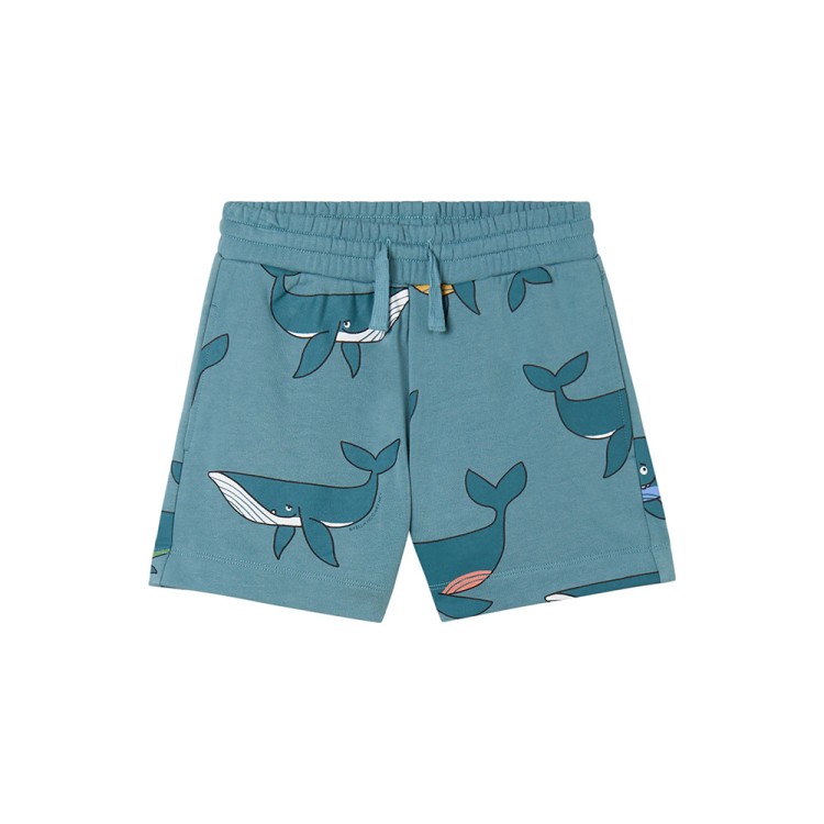 STELLA McCARTNEY Shorts azzurri con balene bambino