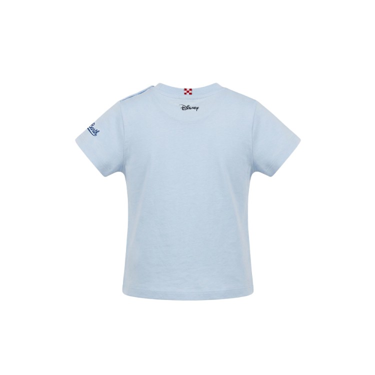 SAINT BARTH T-shirt celeste stampa Topolino bambino