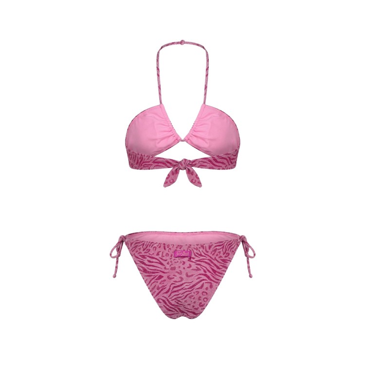SAINT BARTH Bikini fucsia zebrato lurex bambina