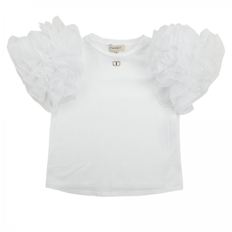 TWIN-SET T-shirt bianca bambina