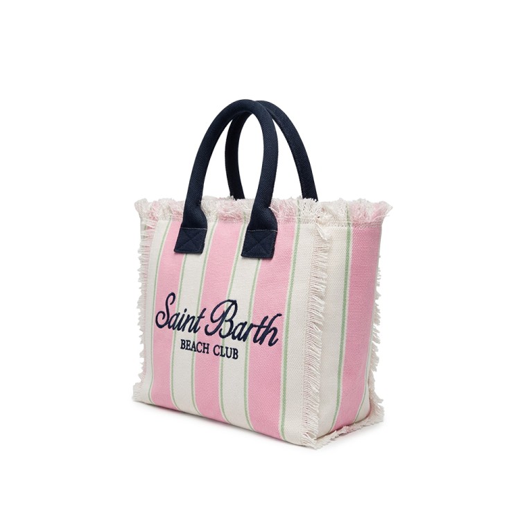 SAINT BARTH Borsa Colette rosa a righe bambina