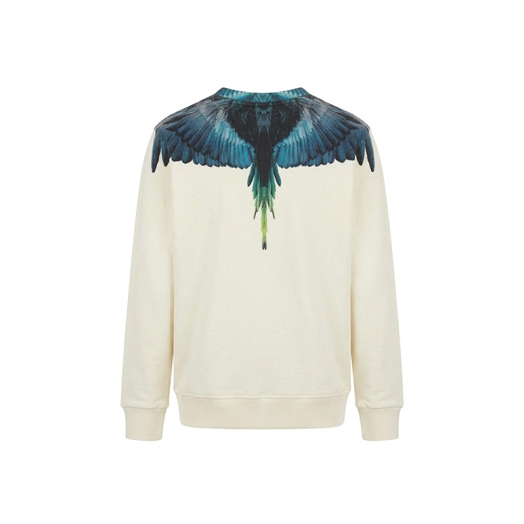 COUNTY OF MILAN Felpa panna con stampa multicolor bambino