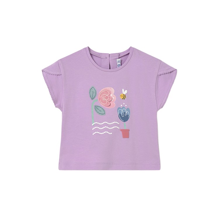 MAYORAL T-shirt lilla interattiva neonata